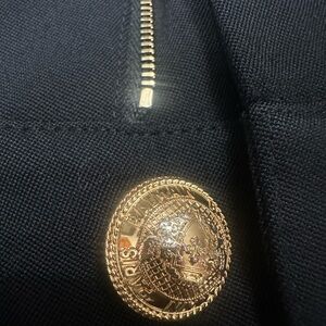 Balmain Black Pants with Gold Accents